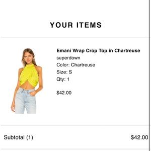 Emani wrap top revolve